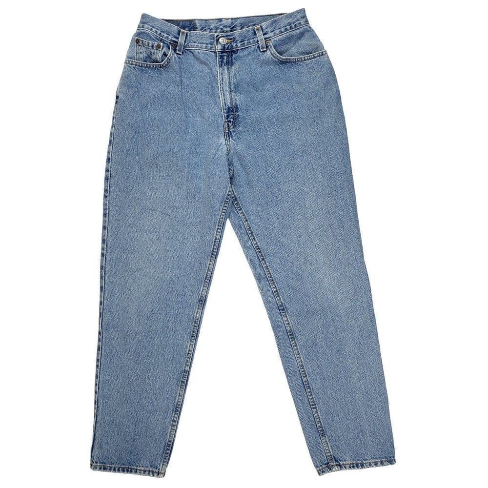 Vtg Levi's 550 Women's Size 14 MIS Light Wash Mom Jeans Relaxed Fit Tapered Legs